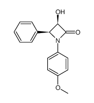 (+)-3-Hydroxy-1-(4-methoxyphenyl)-4-phenylazetidin-2-one Structure