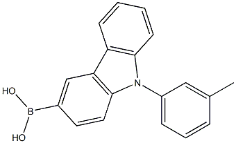 9-(3-甲基苯基)-3-咔唑硼酸结构式