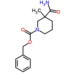 1-哌啶羧酸,3-(氨基羰基)-3-甲基-苯甲基酯图片