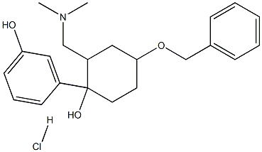 3-(4-(苄氧基)-2-((二甲基氨基)甲基)-1-羟基环己基)苯酚盐酸盐结构式