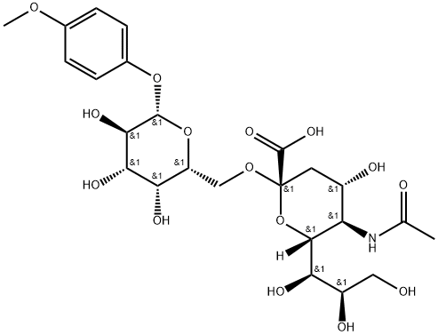 Neu5Acα(2-6)GalβMP糖苷结构式