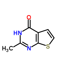 2-甲基-3,4-二氢-4-氧噻吩并[2,3-d]嘧啶结构式