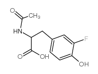N-乙酰基-3-氟-DL-酪氨酸结构式