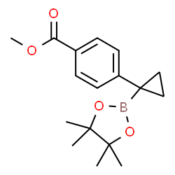 4-(1-(4,4,5,5-四甲基-1,3,2-二氧杂硼烷-2-基)环丙基)苯甲酸甲酯结构式