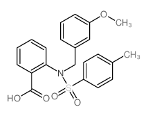Benzoic acid,2-[[(3-methoxyphenyl)methyl][(4-methylphenyl)sulfonyl]amino]- Structure