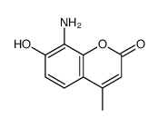 8-氨基-7-羟基-4-甲基-2H-苯并吡喃-2-酮结构式