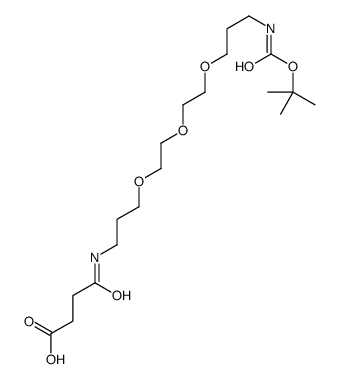 17-Oxo-6,9,12-trioxa-2,16-diazaeicosanedioic acid 1-(1,1-dimethylethyl)ester structure