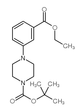 1-Boc-4-[3-(乙氧羰基)苯基]哌嗪结构式