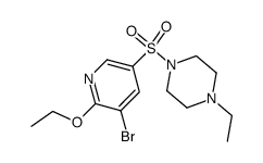 3-bromo-2-ethoxy-5-(4-ethylpiperazin-1-ylsulphonyl)pyridine Structure