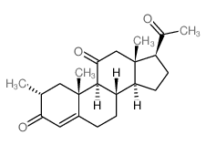 Pregn-4-ene-3,11,20-trione,2-methyl-, (2a)-(9CI) Structure