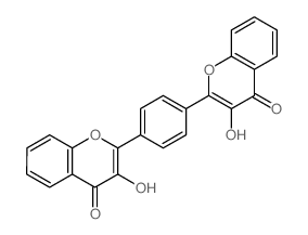 4H-1-Benzopyran-4-one,2,2'-(1,4-phenylene)bis[3-hydroxy- picture