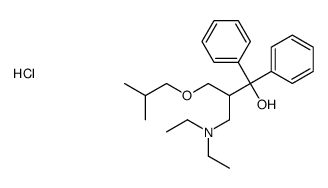 2-(diethylaminomethyl)-3-(2-methylpropoxy)-1,1-diphenylpropan-1-ol,hydrochloride Structure
