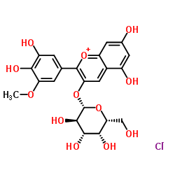 Petunidin-3-O-galactoside chloride Structure