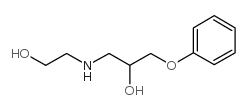 1-(2-羟基乙基氨基)-3-苯氧基-2-丙醇结构式