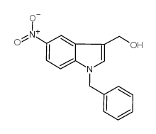 (1-苄基-5-硝基-1H-3-吲哚)甲醇结构式