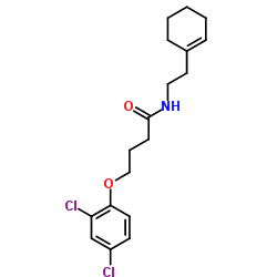 N-[2-(1-Cyclohexen-1-yl)ethyl]-4-(2,4-dichlorophenoxy)butanamide结构式