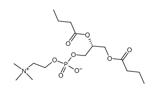 1,2-二丁酰基-sn-甘油-3-磷酸胆碱结构式