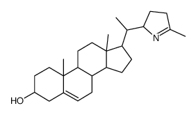 (20S)-20-[(S)-3,4-Dihydro-5-methyl-2H-pyrrol-2-yl]pregn-5-en-3β-ol结构式