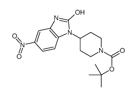 1-(1-Boc-哌啶-4-基)-5-硝基-1,3-二氢-1H-苯并咪唑-2-酮结构式