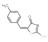(5E)-2-疏基-5-(4-甲基亚苄基)-1,3-噻唑-4(5H)-酮结构式