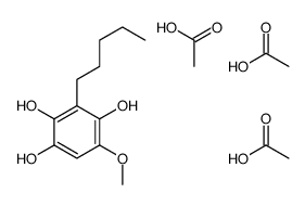 acetic acid,5-methoxy-3-pentylbenzene-1,2,4-triol Structure