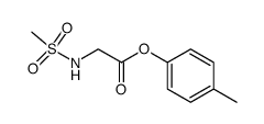 mesyl glycine p-methylphenyl ester Structure