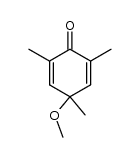 4-methoxy-2,4,6-trimethyl-2,5-cyclohexadien-1-one结构式