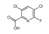 3,5-二氯-6-氟吡啶甲酸结构式
