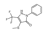 4-methylsulfanyl-2-phenyl-5-(trifluoromethyl)-1H-pyrazol-3-one结构式