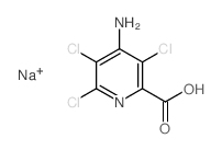 2-Pyridinecarboxylicacid, 4-amino-3,5,6-trichloro-, sodium salt (1:1) Structure