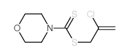 2-chloroprop-2-enylsulfanyl-morpholin-4-yl-methanethione结构式