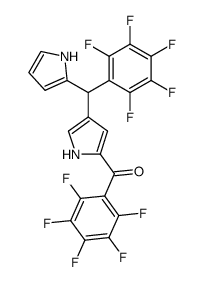 Pentafluorophenyl-{4-[pentafluorophenyl-(1H-pyrrol-2-yl)-methyl]-1H-pyrrol-2-yl}-methanone Structure