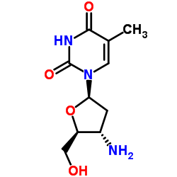 3’-氨基-2',3'-双脱氧胸苷结构式