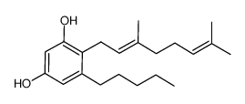 (E)-4-(3,7-dimethylocta-2,6-dien-1-yl)-5-pentylbenzene-1,3-diol结构式