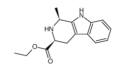 ethyl (1S,3S)-1-methyl-2,3,4,9-tetrahydro-1H-pyrido[3,4-b]indole-3-carboxylate结构式