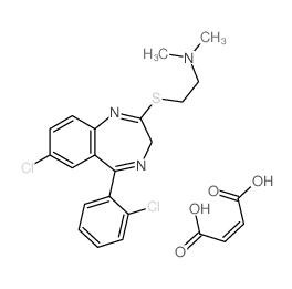 2-((7-Chloro-5-(2-chlorophenyl)-3H-1,4-benzodiazepin-2-yl)thio)-N,N-dimethylethanamine 2-butenedioate picture