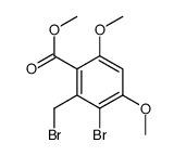 3-Bromo-2-(bromomethyl)-4,6-dimethoxybenzoic acid methyl ester Structure