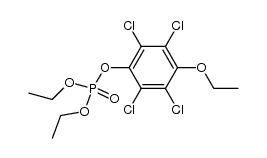 phosphoric acid-(4-ethoxy-2,3,5,6-tetrachloro-phenyl ester)-diethyl ester结构式