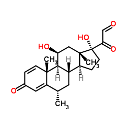 21-脱氢-6α-甲基泼尼松龙结构式