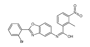 N-[2-(2-bromophenyl)-1,3-benzoxazol-5-yl]-2-methyl-3-nitrobenzamide Structure