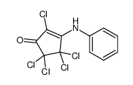 3-anilino-2,4,4,5,5-pentachlorocyclopent-2-en-1-one结构式