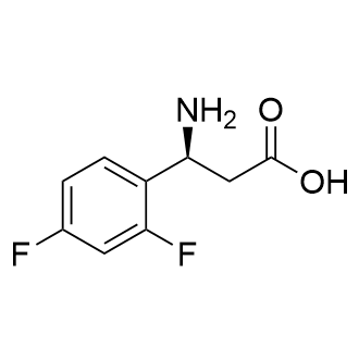 (S)-3-氨基-3-(2,4-二氟苯基)丙酸结构式