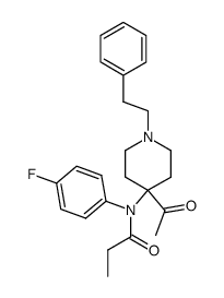 N-(4-acetyl-1-phenethyl-piperidin-4-yl)-N-(4-fluoro-phenyl)-propionamide结构式