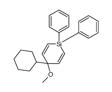 4-cyclohexyl-4-methoxy-1,1-diphenylsiline结构式