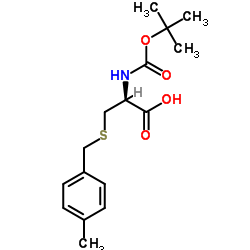 N-BOC-S-4-甲基苄基-D-半胱氨酸结构式