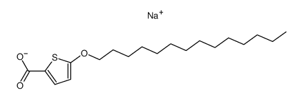 5-tetradecyloxy-2-thiophenecarboxylic acid sodium salt Structure