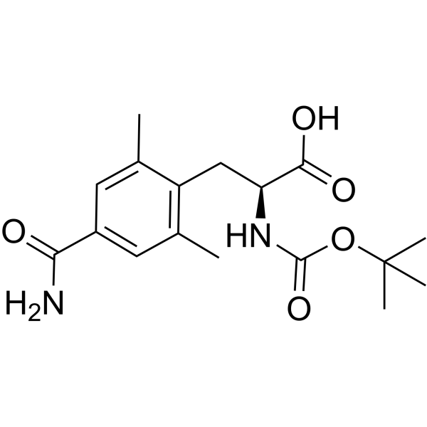 4-(Aminocarbonyl)-N-[(1,1-dimethylethoxy)carbonyl]-2,6-dimethyl-L-phenylalanine Structure