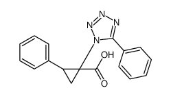 2-phenyl-1-(5-phenyltetrazol-1-yl)cyclopropane-1-carboxylic acid Structure