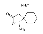 ammonium salt of 1-aminomethyl-1-cyclohexane-acetic acid结构式