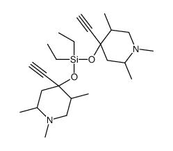 diethyl-bis[(4-ethynyl-1,2,5-trimethylpiperidin-4-yl)oxy]silane结构式